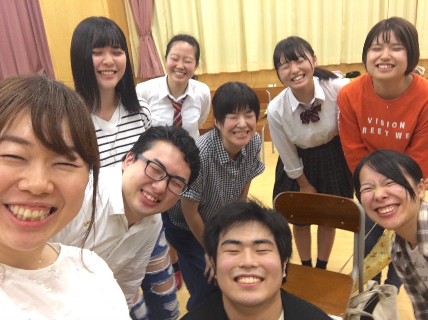 木管分奏の集合写真